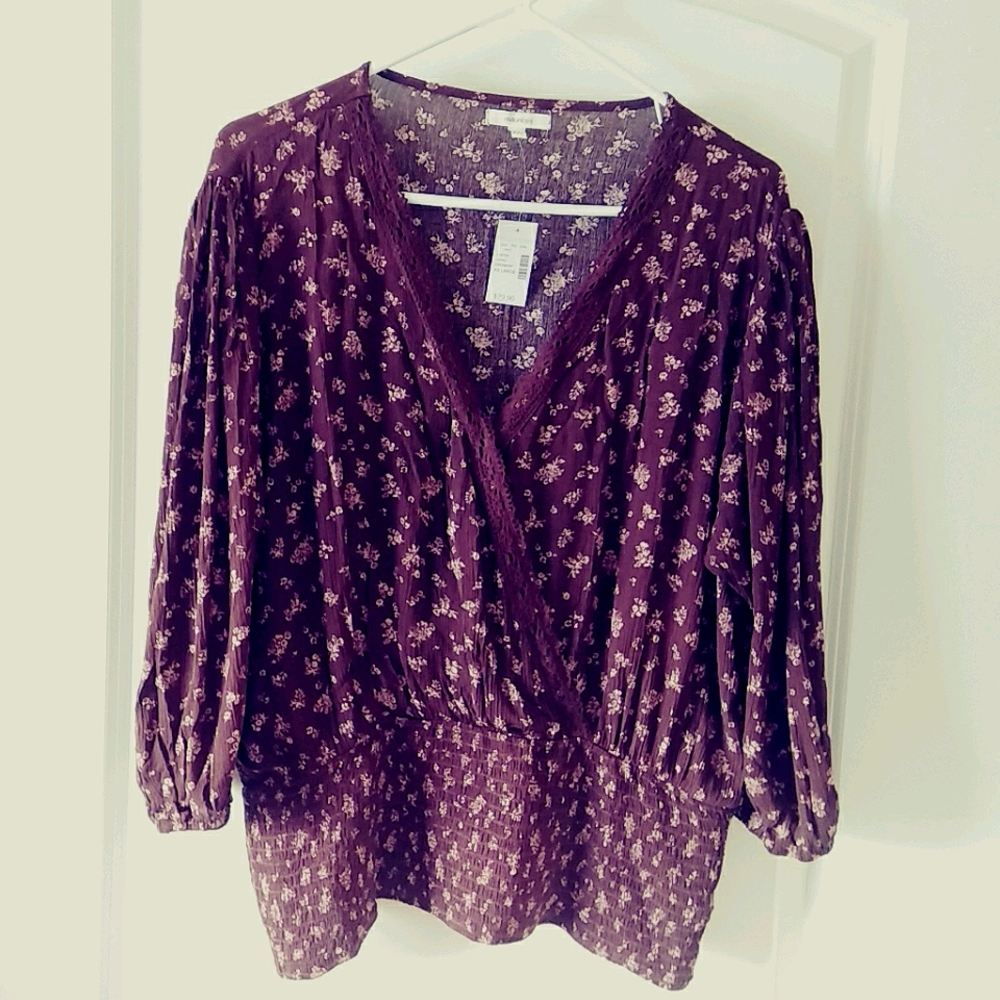 Maurices XXL Brown Blouse NWT